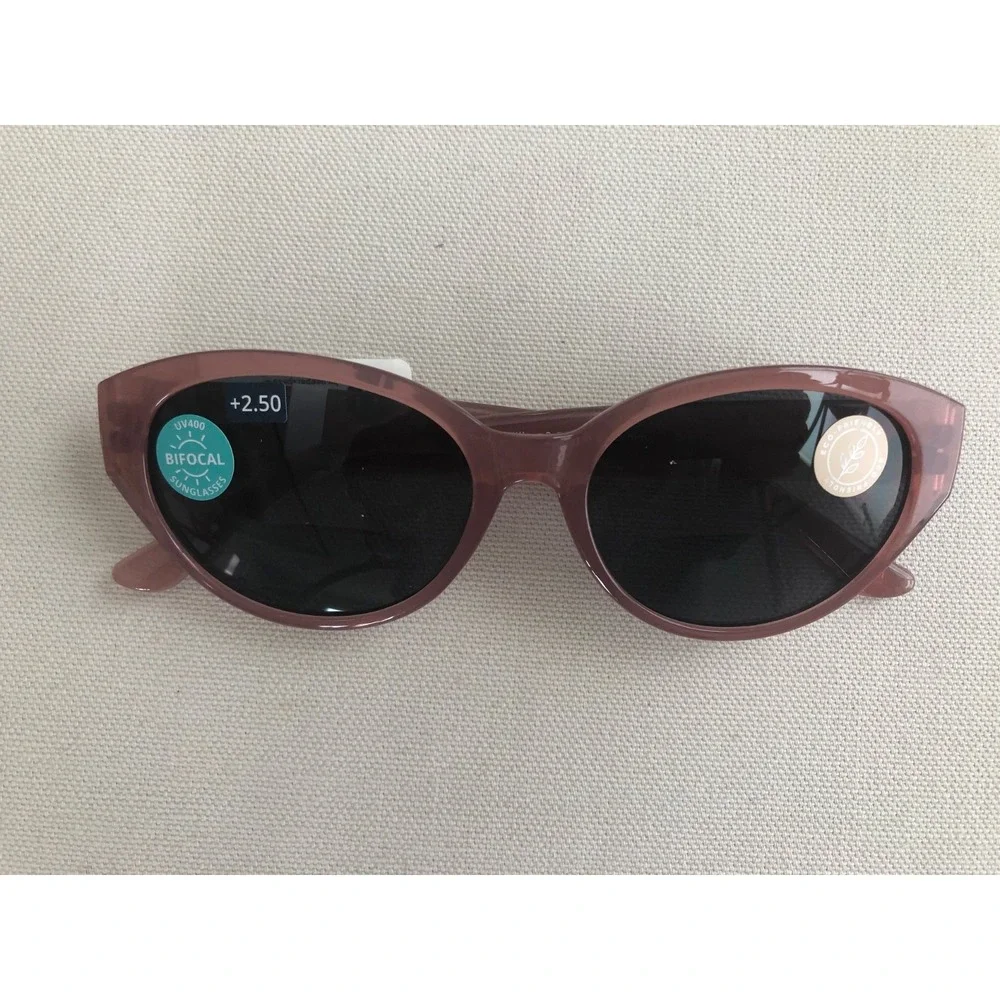 NEW OVAL ROSE PEEPERS BIFOCAL SUN READERS +2.50
